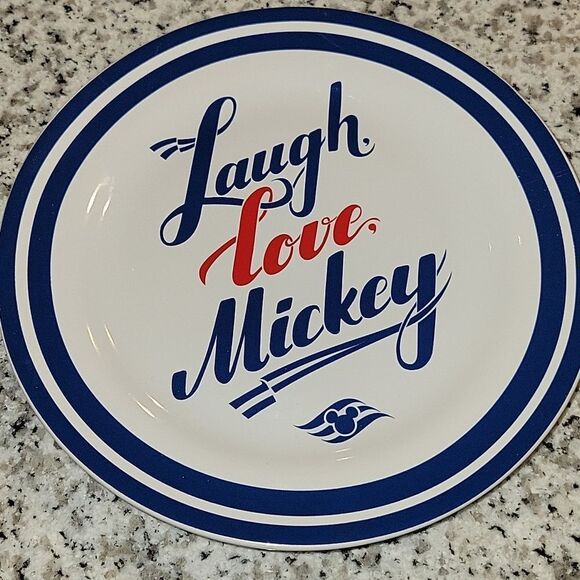 Disney Parks Cruise Dessert Appetize Plate - American Legend - Americana Mickey - Picture 1 of 3